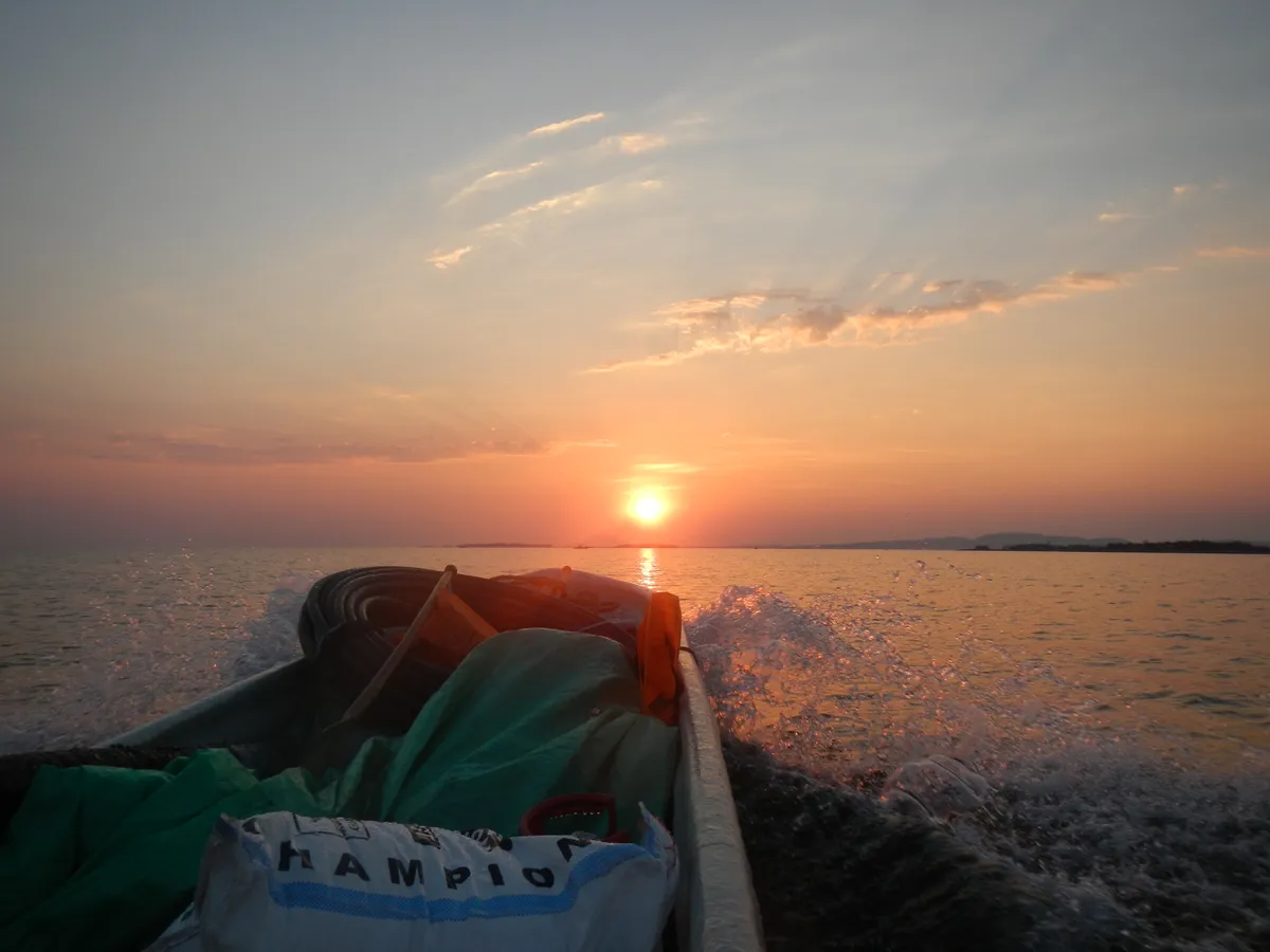 Sunset journey to remote communities